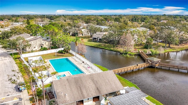 6350 92nd Pl N Unit 2206, Pinellas Park, FL 33782 - bird's eye view of a large body of water, a pool, and a tree filled landscape