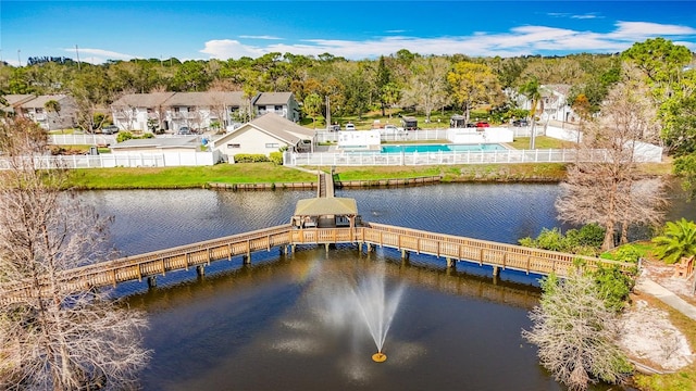 6350 92nd Pl N Unit 2206, Pinellas Park, FL 33782 - dock area with a water view and a residential view