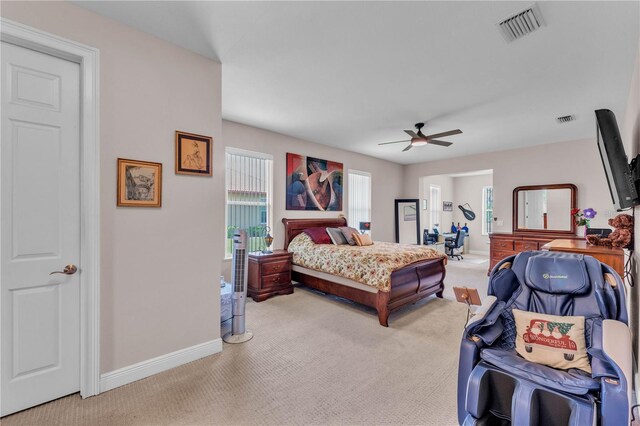 5033 Sugar Bay St, Sebring, FL 33872 - bedroom featuring carpet floors, baseboards, and ceiling fan
