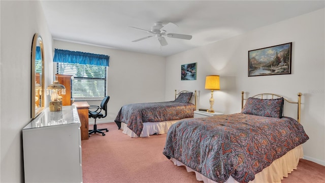 30 Aspen Dr Unit 30, Haines City, FL 33844 - carpeted bedroom with baseboards and a ceiling fan