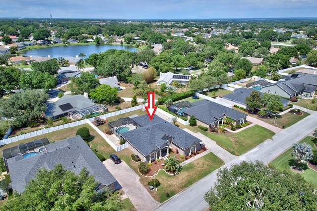 2032 Indian Sky Cir, Lakeland, FL 33813 - aerial view of residential area with a nearby body of water