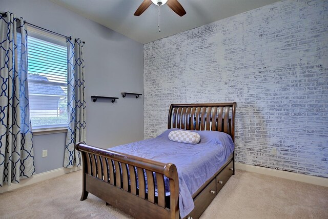 2032 Indian Sky Cir, Lakeland, FL 33813 - bedroom featuring carpet floors, baseboards, and ceiling fan