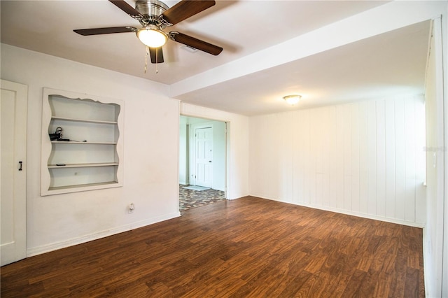 2710 Fairmount Ave, Lakeland, FL 33803 - unfurnished room with wood finished floors, ceiling fan, and baseboards