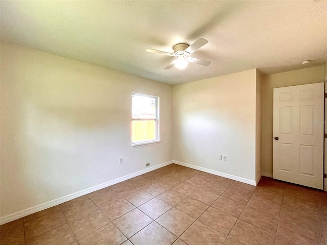 2323 Ridgeview Dr, Lakeland, FL 33810 - spare room with ceiling fan, baseboards, and light tile patterned flooring