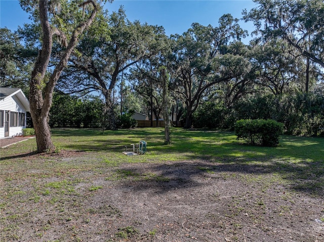 view of grassy yard