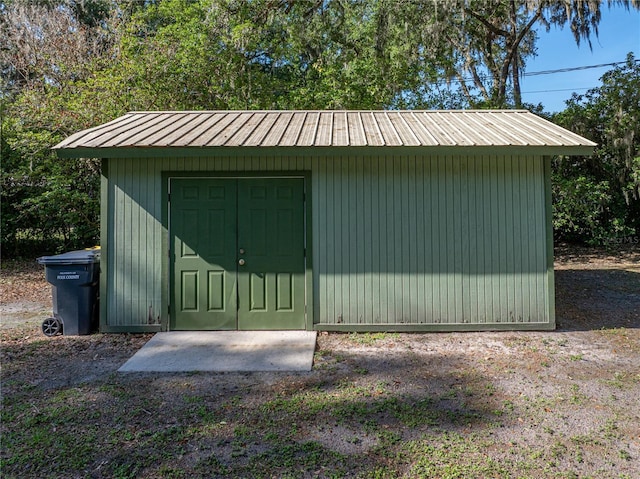 view of shed