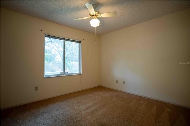 1920 Indian Trails Ct, Lakeland, FL 33813 - unfurnished room featuring carpet floors, a ceiling fan, baseboards, and a textured ceiling