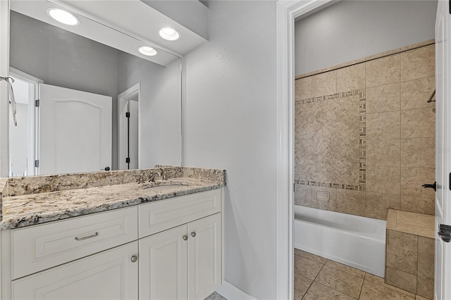 6542 Eagle Ridge Way, Lakeland, FL 33813 - full bathroom with vanity, shower / bath combination, and tile patterned flooring
