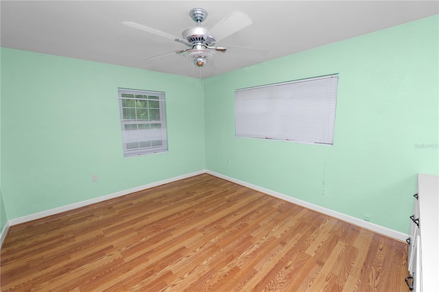 5425 Lewellyn Rd, Lakeland, FL 33810 - unfurnished room featuring light wood-style flooring, baseboards, and ceiling fan