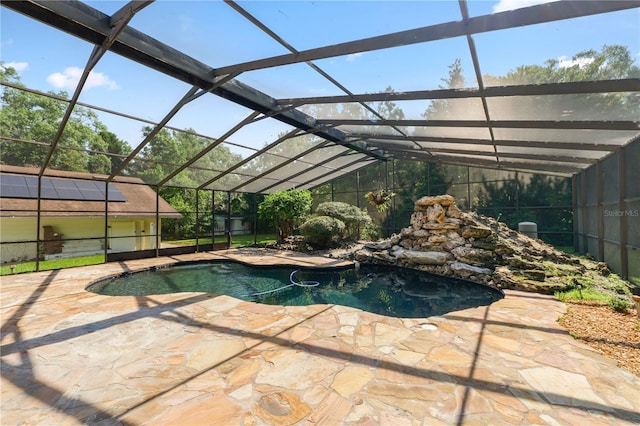 5425 Lewellyn Rd, Lakeland, FL 33810 - outdoor pool with a patio area and a lanai