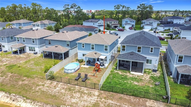 aerial perspective of suburban area