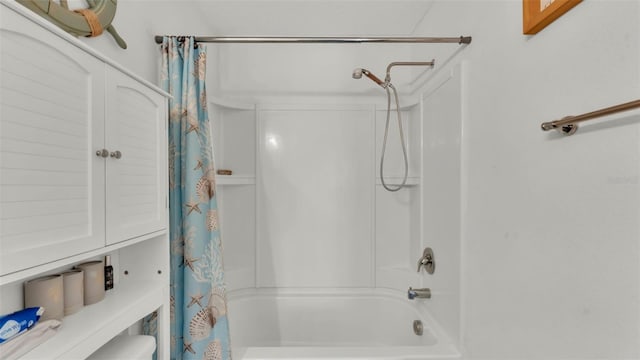 2293 Caspian Dr, Lakeland, FL 33805 - bathroom with shower / tub combo with curtain