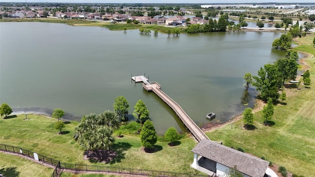 2293 Caspian Dr, Lakeland, FL 33805 - aerial perspective of suburban area featuring a large body of water