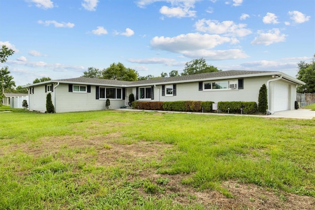 3810 Harrelson Rd, Lakeland, FL 33810 - ranch-style house with a garage, a front lawn, and concrete driveway