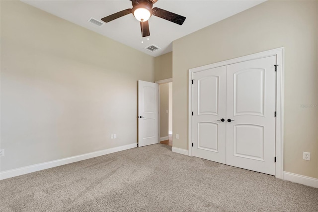 6527 Eagle Ridge Way, Lakeland, FL 33813 - unfurnished bedroom featuring carpet floors, a closet, and ceiling fan