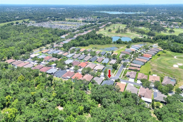 1233 Emerald Hill Way, Valrico, FL 33594 - aerial view of property and surrounding area featuring a nearby body of water, a local golf course, and nearby suburban area