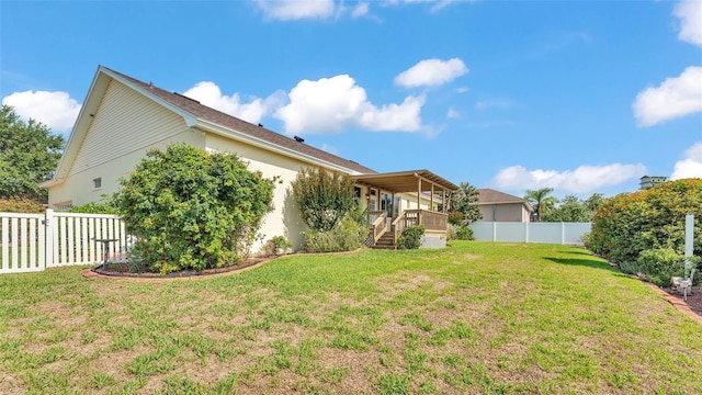 2025 Viewpoint Landings Rd, Lakeland, FL 33810 - view of yard featuring a wooden deck