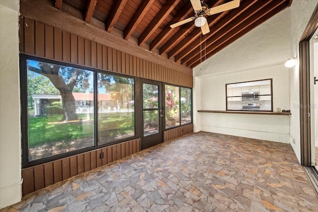 107 Seville Ct N, Plant City, FL 33566 - unfurnished sunroom featuring ceiling fan and plenty of natural light