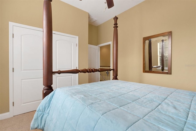 2731 Coventry Ave, Lakeland, FL 33803 - bedroom with carpet and ceiling fan
