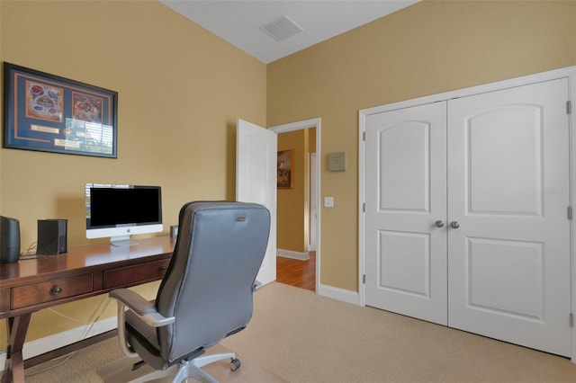 2731 Coventry Ave, Lakeland, FL 33803 - carpeted home office with baseboards