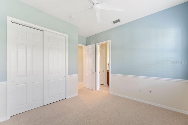 2425 Laurel Glen Dr, Lakeland, FL 33803 - unfurnished bedroom with carpet floors, a closet, and ceiling fan