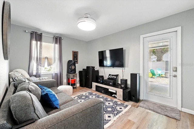 1648 Skinner St, Lakeland, FL 33801 - living room with wood finished floors and baseboards