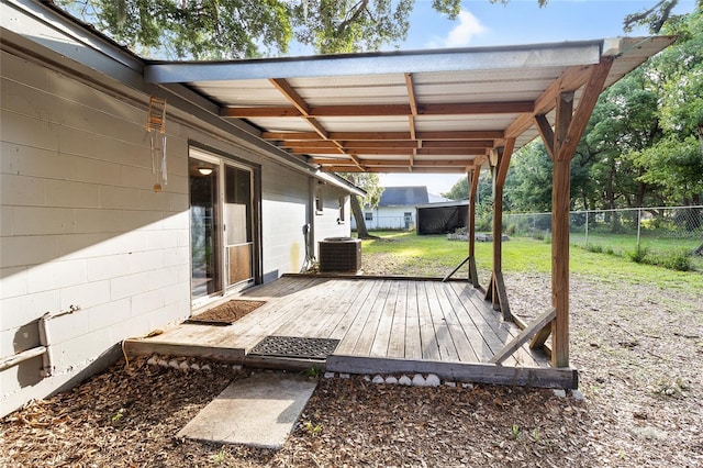 2920 Audie Combee Rd, Lakeland, FL 33801 - deck with central air condition unit