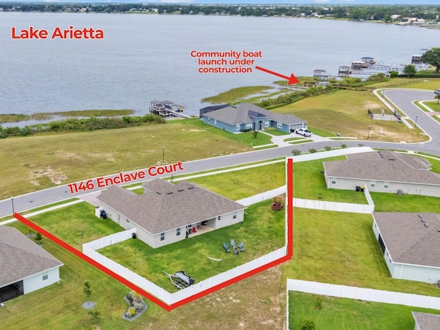 1146 Enclave Ct, Auburndale, FL 33823 - drone / aerial view of a large body of water