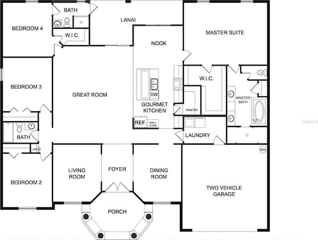 1146 Enclave Ct, Auburndale, FL 33823 - home floor plan