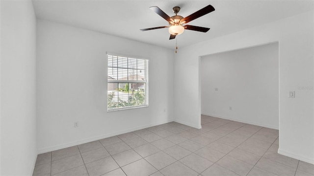 2546 Red Egret Dr, Bartow, FL 33830 - empty room with a ceiling fan and light tile patterned floors