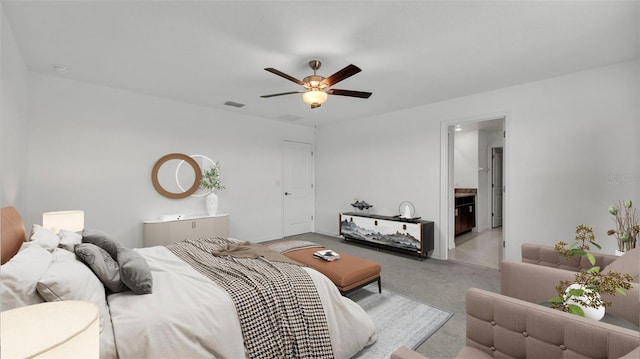 2546 Red Egret Dr, Bartow, FL 33830 - bedroom featuring light carpet and ceiling fan