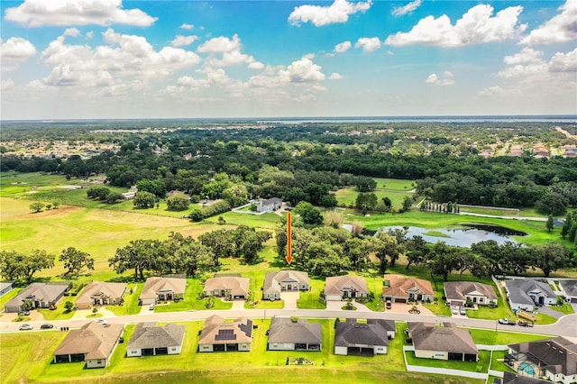 3176 Pearly Dr, Lakeland, FL 33812 - aerial perspective of suburban area with a large body of water and a tree filled landscape