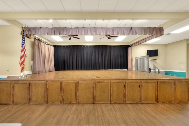 6065 Magpie Dr, Lakeland, FL 33809 - miscellaneous room with light wood-style floors and a ceiling fan