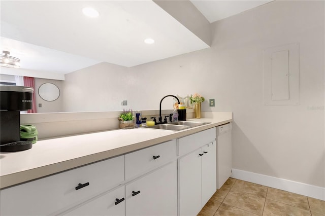 321 Birch Way Unit 321, Haines City, FL 33844 - kitchen with a sink, dishwasher, electric panel, light countertops, and recessed lighting