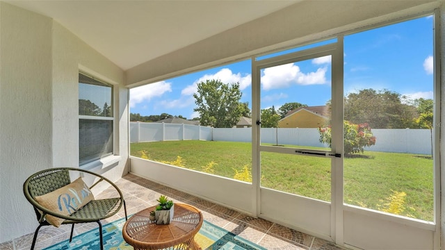 5458 Oakford Dr, Lakeland, FL 33812 - sunroom featuring lofted ceiling