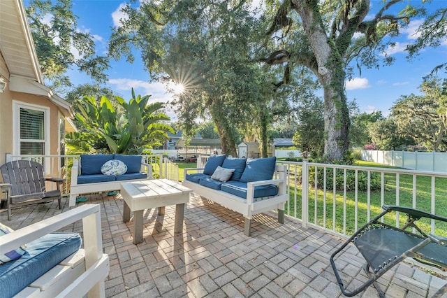 5108 Waterwood Dr, Bartow, FL 33830 - view of patio / terrace with outdoor lounge area