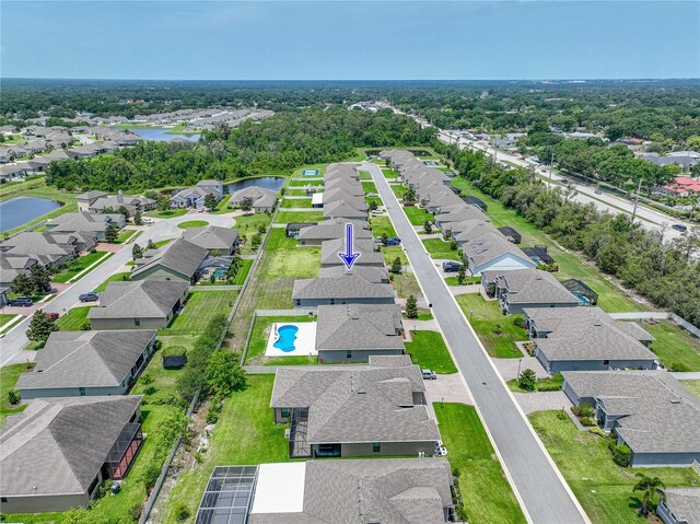 1547 Cordgrass Way, Lakeland, FL 33813 - aerial view of residential area featuring a nearby body of water