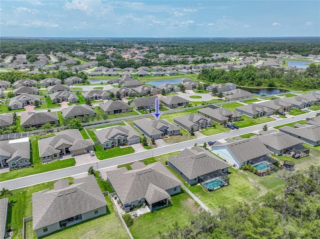 1547 Cordgrass Way, Lakeland, FL 33813 - aerial view of residential area featuring a large body of water