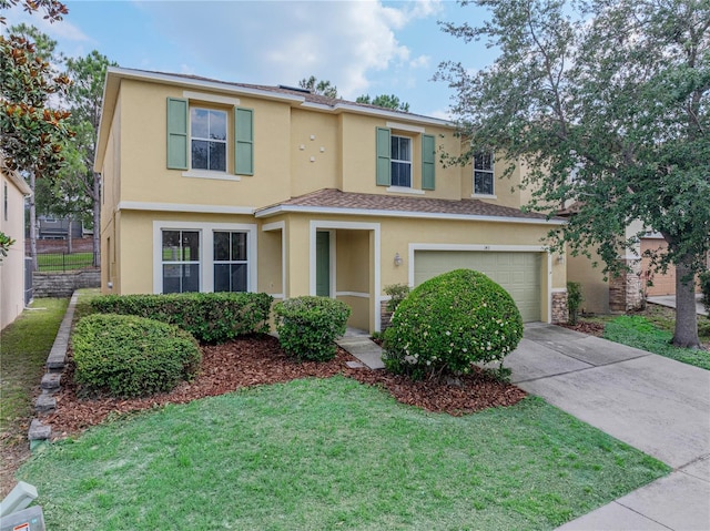 143 Alfani St, Davenport, FL 33896 - view of front of property featuring stucco siding, driveway, an attached garage, and a shingled roof
