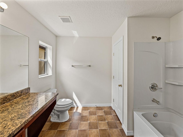 143 Alfani St, Davenport, FL 33896 - full bath with bathing tub / shower combination, vanity, toilet, a textured ceiling, and baseboards
