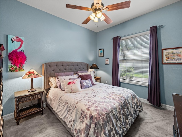 148 Melissa Trl, Auburndale, FL 33823 - carpeted bedroom featuring baseboards, ceiling fan, and a textured wall