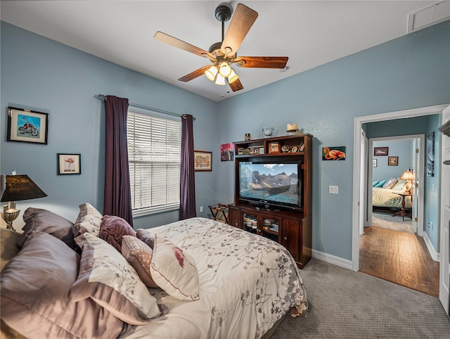 148 Melissa Trl, Auburndale, FL 33823 - carpeted bedroom featuring baseboards and ceiling fan