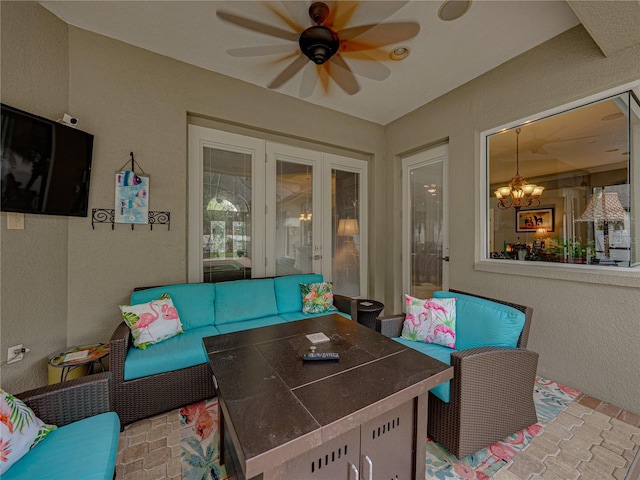 148 Melissa Trl, Auburndale, FL 33823 - view of patio featuring outdoor lounge area and a ceiling fan