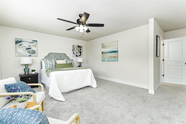 6338 Oak Sq E, Lakeland, FL 33813 - bedroom featuring carpet flooring, baseboards, and ceiling fan