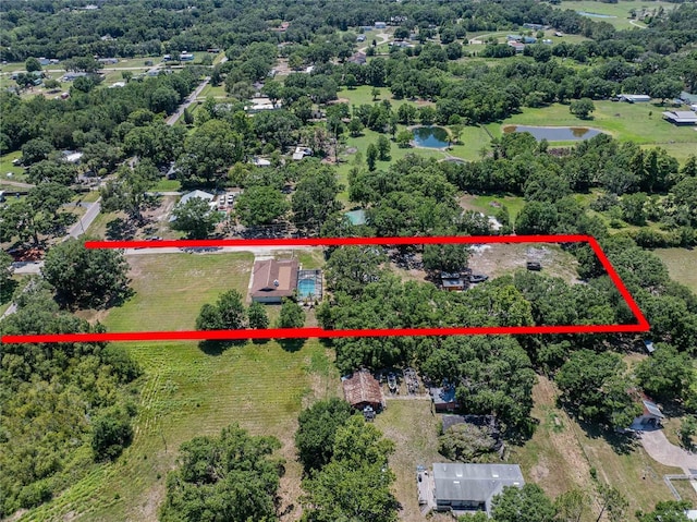 7608 Franklin Rd, Plant City, FL 33565 - view of property location with a nearby body of water and property boundaries highlighted