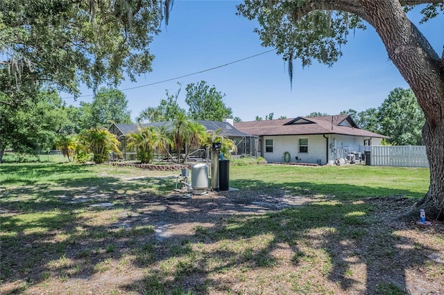 7608 Franklin Rd, Plant City, FL 33565 - view of yard featuring a lanai