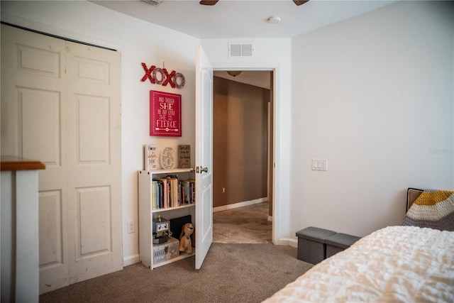 11567 Misty Isle Ln, Riverview, FL 33579 - bedroom featuring carpet, a ceiling fan, and baseboards