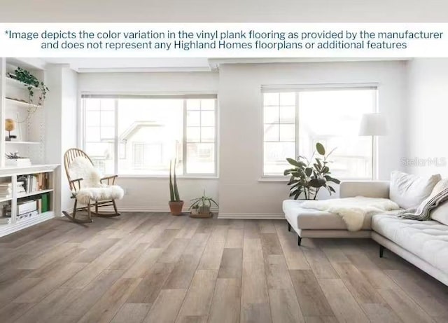 797 Cypress Creek Run, Saint Cloud, FL 34771 - living room with light wood-style floors, plenty of natural light, and baseboards