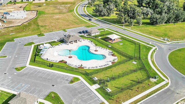 2966 Flying Blackbird Rd, Bartow, FL 33830 - bird's eye view of a pool area