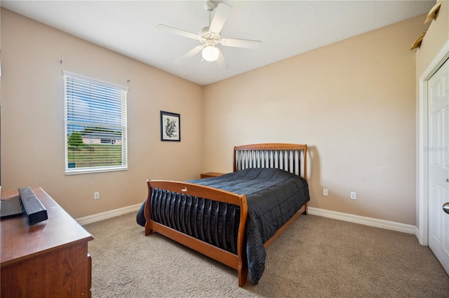 6339 Alamanda Hills Dr, Lakeland, FL 33813 - bedroom with carpet, baseboards, and ceiling fan